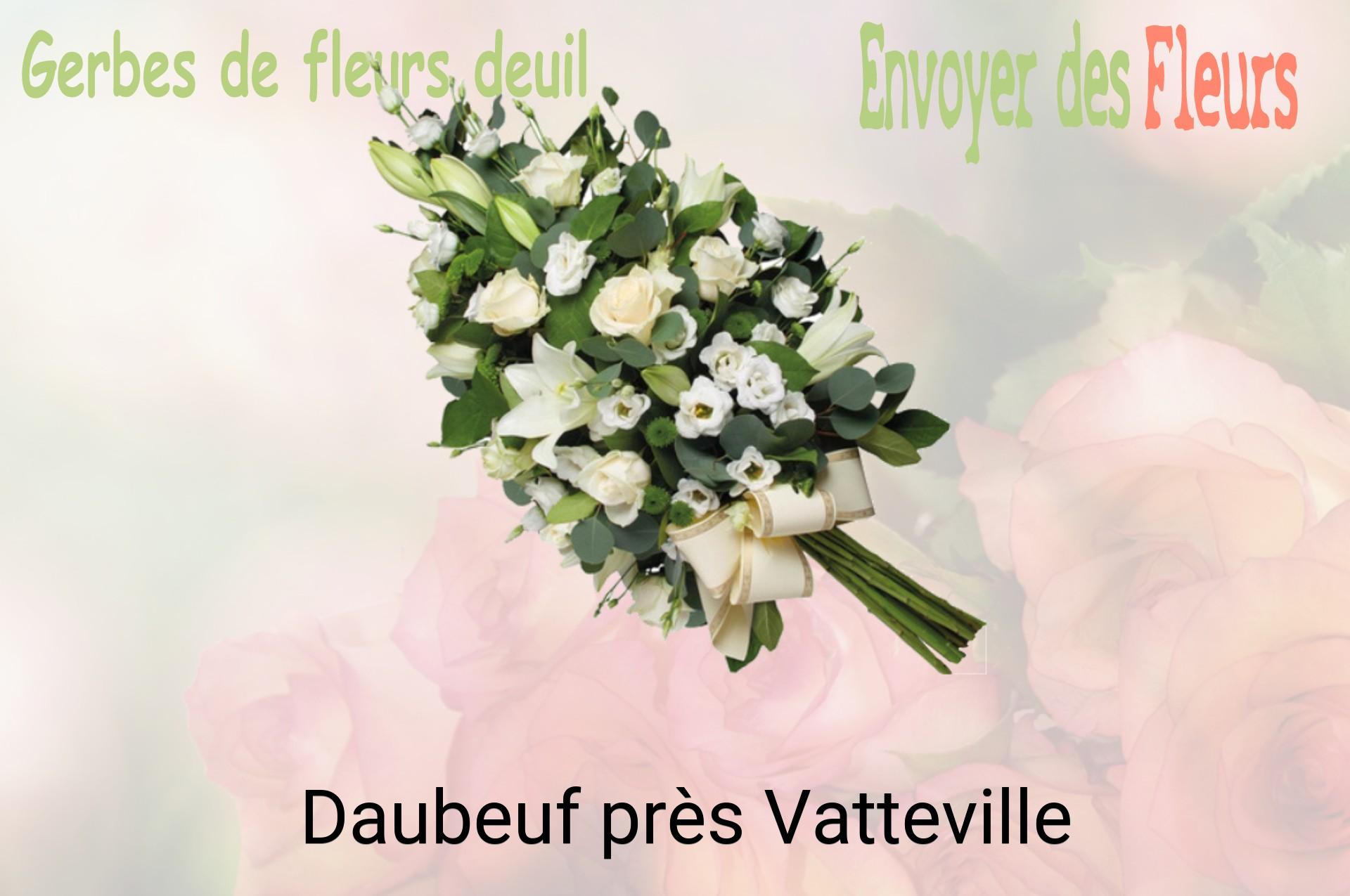 Gerbe de fleurs de deuil livrée à Daubeuf-près-Vatteville